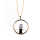 Gold Plated Amethyst Pendant Necklace Charm Pendulum